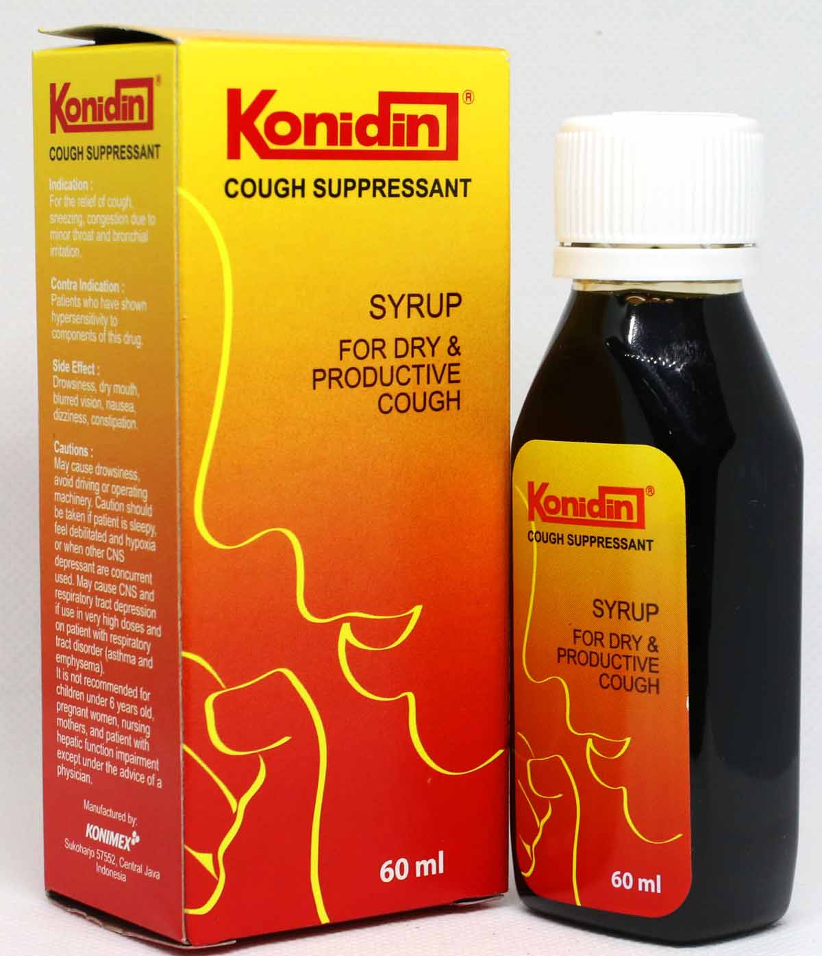 Konidin Syrup 60ml for Dry & Productive